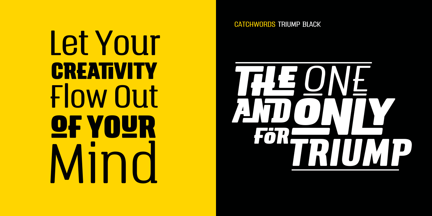Triump Black Inline Font preview